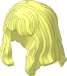 Minifig Hair Mid-Length and Wavy with Bangs