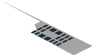 ~Sticker  1.5 x  7.6 with Black Rectangles Half