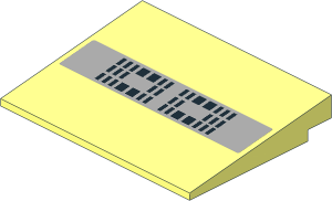 Slope Brick 10  6 x  8 with Black Rectangles Sticker