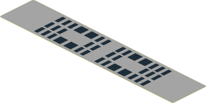 Sticker  1.5 x  7.6 with Black Rectangles