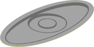 Sticker  3 x  1.8 with Dark Bluish Grey Oval Hatch