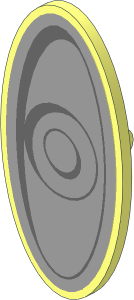 Minifig Shield Oval with Dark Bluish Grey Oval Hatch Sticker