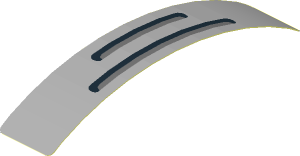 Sticker  0.8 x  4.1 with  2 Slits (Formed)