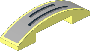 Slope Brick Curved  4 x  1 Double with  2 Slits Sticker