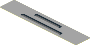 Sticker  0.8 x  4.1 with  2 Slits