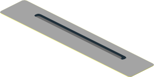 Sticker  0.8 x  4.1 with  1 Slit