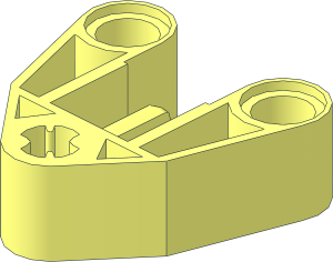 Technic Connector Block  3 x  3 Triangular with Axlehole