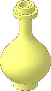 Minifig Accessory Bottle / Erlenmeyer / Florence Flask Trans-Yellow Fluid Pattern