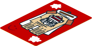 Sticker  2.8 x  1.8 with Christmas Cat Flyer