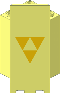 Panel Wall  3 x  3 x  6 Corner with Blacktron I Logo Pattern