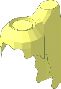 ~Minifig Hair Female Long Wavy, High Back Ponytail - Inside