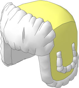 Minifig Hat Ushanka with White Fur