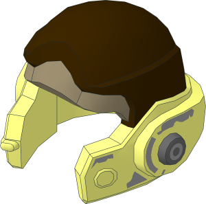 Minifig Helmet SW Rebel with Dark Brown and Dark Tan Pattern