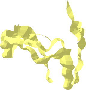 ~Minifig Hair Female Long Wavy, High Back Ponytail - Outside