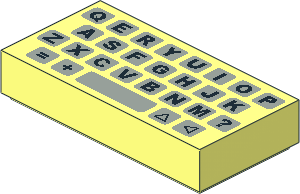 Tile  1 x  2 with 28-Key 'QERYUIOP' Keyboard Pattern