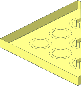 ~Tile  4 x  4 Triangular without Top Surface