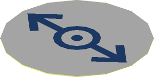 Sticker  1.8 x  1.8 Dark Blue Train Logo on Light Bluish Grey Background