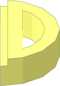 Stud Tube Open with Groove for 45 Degree Plate Edges