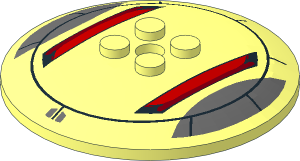 Dish  6 x  6 Inverted with Solid Studs with SW Sith Infiltrator Pattern