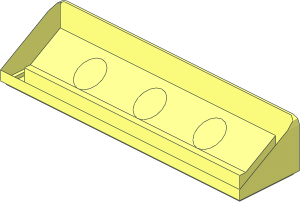 ~Slope Brick 31  1 x  4 x  0.667 without Top Patternable Surfaces