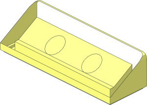 ~Slope Brick 31  1 x  3 x  0.667 without Patternable Surfaces
