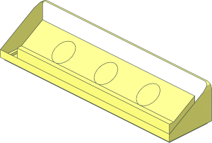 ~Slope Brick 31  1 x  4 x  0.667 without Patternable Surfaces