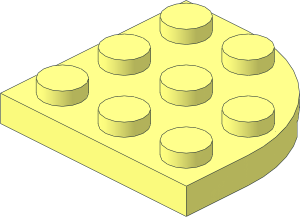 Plate  3 x  3 with  2 x  2 Corner Round