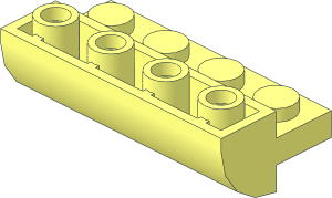 Brick  4 x  2 x  1 with Curved Bottom