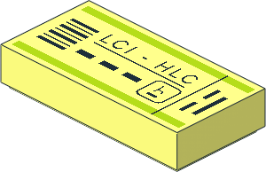 Tile  1 x  2 with LCI-HLC Boarding Pass Pattern