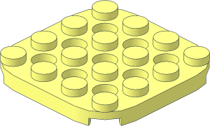Plate  4 x  4 with Rounded Corners and 9 Holes