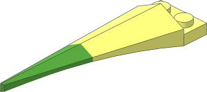 Plate  1 x  2 with Tooth and Flexible Bright Green Tip