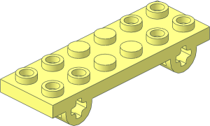 Car Base  2 x  6 with Bottom Axle Holes