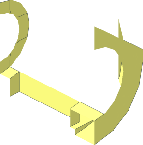 ~Car Base  2 x  6 with Bottom Axle Holes - Qarter Axle Hole