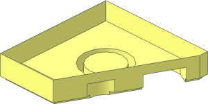 ~Tile  2 x  2 Cut Left without Top Surface