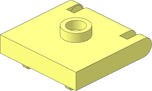 Container Box  2 x  2 x  1.333 Lid with Hollow Stud