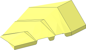 ~Wedge  4 x  4 Triple with Ridges Half