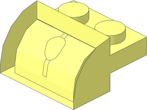~Brick  2 x  2 x  1 with Curved Top without Patternable Surfaces
