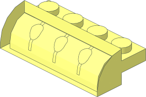 ~Brick  2 x  2 x  1 with Curved Top without Patternable Surfaces