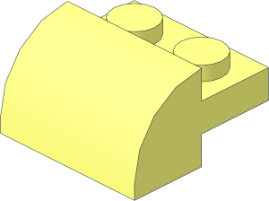 Brick  2 x  2 x  1 with Curved Top