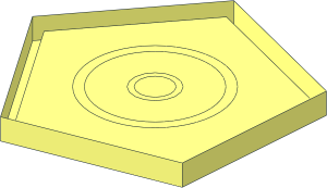 ~Tile  5 x  5 x  0.667 Pentagonal without Top