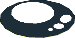 Sticker  1.8 x  1.8 Round with Eye of a Rooster, left side