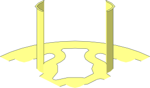 ~Brick  3 x  3 Curved 45 Degrees - Flat End Quarter