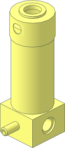Technic Pneumatic Cylinder  2 x  2 x  5 Base Type 2 and Cap