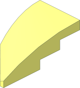 Slope Brick Curved  4 x  2 with Cutout Right