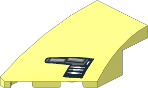 Slope Brick Curved  4 x  2 with Cutout Left with Ferrari Stradale Headlight Pattern