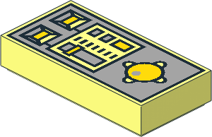 Tile  1 x  2 with Yellow Buttons and Knob Controls Pattern