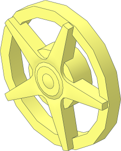 Wheel Rim 11 x 18 Front with  5 Spokes