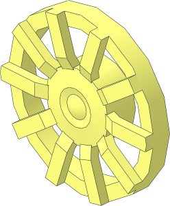 Wheel Rim 11 x 18 Front with 10 Angled Spokes