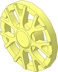 Wheel Rim 11 x 18 Front with  7 Y-Shaped Spokes