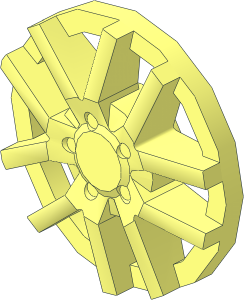 Wheel Rim 11 x 18 Front with 10 Parallel Spokes